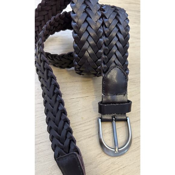 Giorgiou Designer Braided Belt Geniune Leather Nautical Casual Preppy Classic 32 - Picture 1 of 8